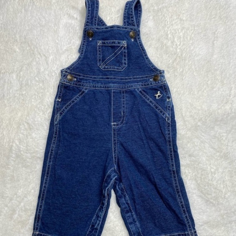 Faded Glory Denim Overalls Size 3-6 Months